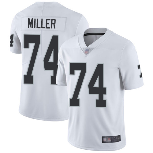 Men Oakland Raiders Limited White Kolton Miller Road Jersey NFL Football #74 Vapor Untouchable Jersey